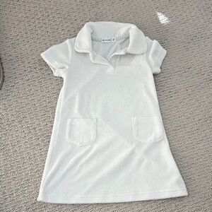 White Collared Dress with Pockets